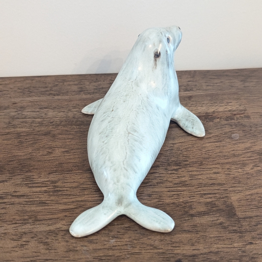 POD Signed Vintage Seal Scultpure By Edgecomb Maine Pottery - Picture 4 of 6